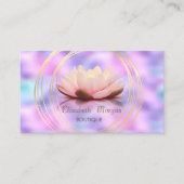 Moderne Elegant, Gold Circles Lotus Holographic Visitenkarte (Vorderseite)