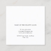 Moderne Elegant Grau Weiß Rosa Haare Stylist Quadratische Visitenkarte (Rückseite)