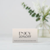 Moderne Elegant Gray Weiß Coupon Beauty (Stehend Vorderseite)