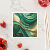 Moderne Elegant Green and Gold- Serviette (Beispiel)