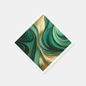 Moderne Elegant Green and Gold- Serviette (Ecke)