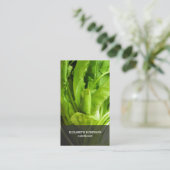 Moderne Elegant Green Blätter Nutritionist Visitenkarte (Stehend Vorderseite)