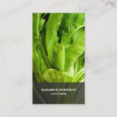 Moderne Elegant Green Blätter Nutritionist Visitenkarte (Vorderseite)