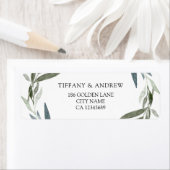 Moderne Elegant Green Leaf Wreath Wedding (Insitu)