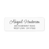 Moderne Elegant Handwriting 10a | RÜCKSENDEADRESSE (Vorne)