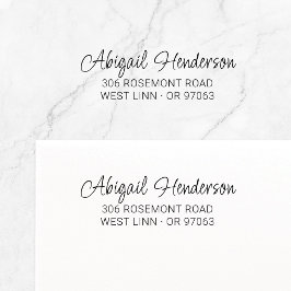 Moderne Elegant Handwriting 10a | RÜCKSENDEADRESSE Permastempel