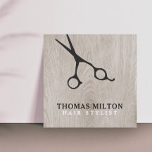 Moderne Elegant-Holzschwarz-Schere Haarstylistin