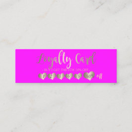 Moderne Elegant Hört rosa Fluoreszenz Treuekarte