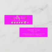 Moderne Elegant Hört rosa Fluoreszenz Treuekarte (Vorne/Hinten)