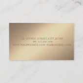 Moderne Elegant,Imitate Gold Streifen,Perlen Visitenkarte (Rückseite)