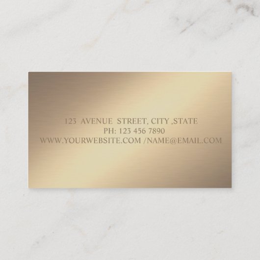 Moderne Elegant,Imitate Gold Streifen,Perlen Visitenkarte (Rückseite)