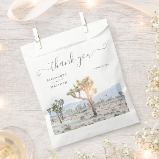 Moderne Elegant Joshua Tree Boho Wedding Geschenktütchen (Ausgeschnitten)