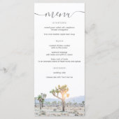 Moderne Elegant Joshua Tree Boho Wedding Menükarte (Vorderseite)
