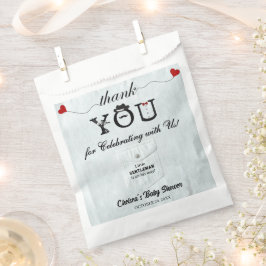 Moderne Elegant Kleine Gentleman Babydusche Niedli Geschenktütchen