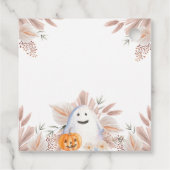 Moderne Elegant Little Boo Boho Ghost Baby Dusche Geschenkanhänger (Rückseite)