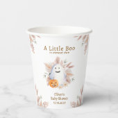 Moderne Elegant Little Boo Boho Ghost Baby Dusche Pappbecher (Rückseite)