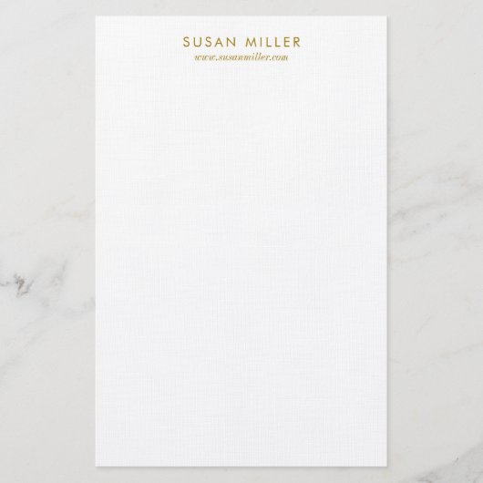Moderne Elegant Luxury Gold Personal Stationery Briefpapier (Vorderseite)