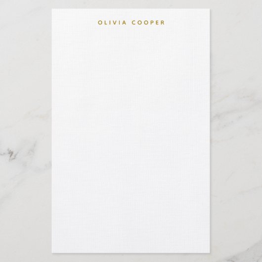 Moderne Elegant Luxury Gold Personal Stationery Briefpapier (Vorderseite)