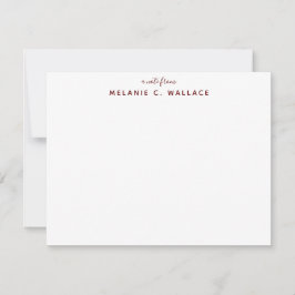 Moderne Elegant Luxury Gold Personal Stationery Ni Mitteilungskarte