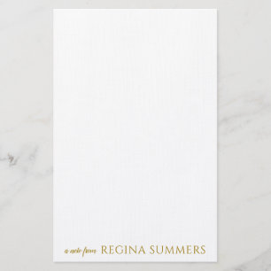 Moderne Elegant Luxury Gold Personalisiert Station Briefpapier