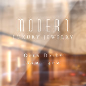 Moderne Elegant Luxury Juwelry Business Angled Das Fensteraufkleber (Blatt 2)