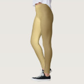 Moderne Elegant Metallic Ombre Solid Gold  Leggings (Links)