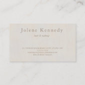 Moderne Elegant Minimal Neutral Texturierte 6 Punc Treuekarte (Rückseite)