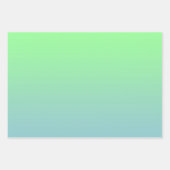 Moderne Elegant Minimal Ombre Pink Blue Grüntöne Geschenkpapier Set (Vorderseite 2)