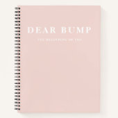 Moderne Elegant Minimal Pastel Rosa Schwangerschaf Notizblock (Vorderseite)