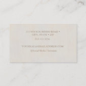 Moderne Elegant minimale neutrale Textur Visitenkarte (Rückseite)