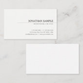 Moderne Elegant Minimalistisch Beruflich Schlicht Visitenkarte (Vorne/Hinten)