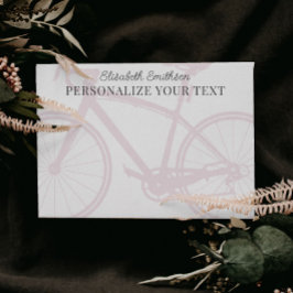 Moderne Elegant Minimalistisches Fahrrad Pink Pers Briefpapier