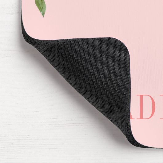 Moderne Elegant-modische Wasserfarbe Rosa Blüte Mousepad (Ecke)