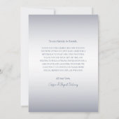 Moderne Elegant Navy Blue Chic Hochzeit Vielen Dan Dankeskarte (Rückseite)