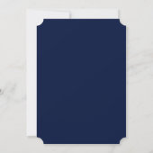 Moderne Elegant Navy Blue First Heilige Kommune Einladung (Rückseite)
