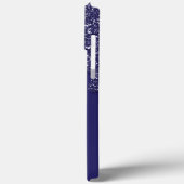 Moderne Elegant Navy Blue Glitzer Dripping Case-Mate iPhone Hülle (Rückseite / Links)