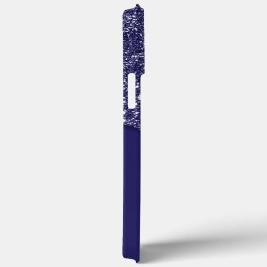 Moderne Elegant Navy Blue Glitzer Dripping Case-Mate iPhone Hülle (Rückseite / Rechts)