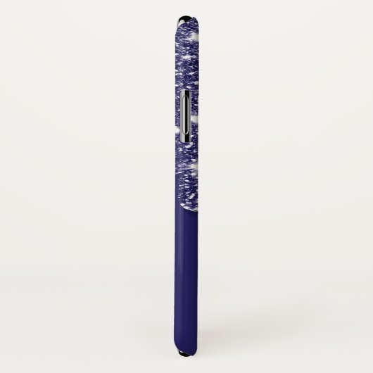 Moderne Elegant Navy Blue Glitzer Dripping Case-Mate iPhone Hülle (Hinten/Rechts)