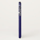 Moderne Elegant Navy Blue Glitzer Dripping Case-Mate iPhone Hülle (Hinten/Links)