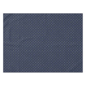 Moderne Elegant Navy Blue Gold Polka Dots Tischdecke (Vorderseite (Horizontal))