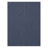 Moderne Elegant Navy Blue Gold Polka Dots Tischdecke (Vorderseite)