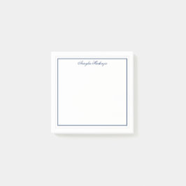 Moderne Elegant Navy Blue Personalisiert Post-it Klebezettel