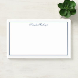 Moderne Elegant Navy Blue Personalisiert Post-it Klebezettel