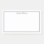 Moderne Elegant Navy Blue Personalisiert Post-it Klebezettel (Vorderseite)