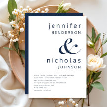 Moderne Elegant Navy Blue Wedding