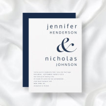 Moderne Elegant Navy Blue Wedding