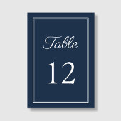 Moderne Elegant Navy Blue Wedding Tischnummer