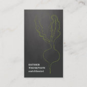 Moderne Elegant Radish Grey Green Visitenkarte (Vorderseite)