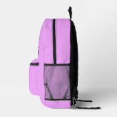 Moderne Elegant Rich Brilliant Lavender Monogram Bedruckter Rucksack (Rechts)