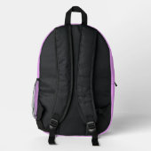 Moderne Elegant Rich Brilliant Lavender Monogram Bedruckter Rucksack (Rückseite)